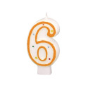 NUMERAL CANDLE 6 HEIGHT 7.3 CM