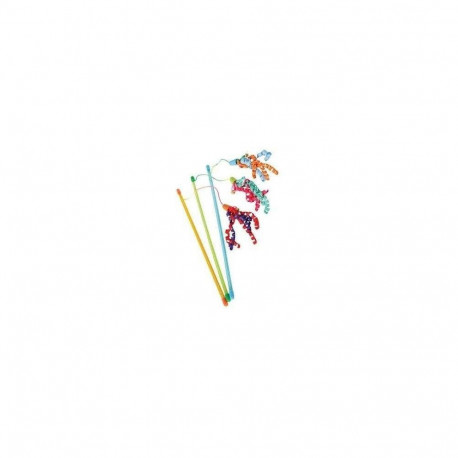 CAT TOY RIBBON FISHING ROD AS