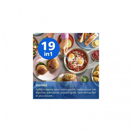 Philips 5000 series NA552/00 fryer Double 9 L Stand-alone 2750 W Hot air fryer Black, Gold