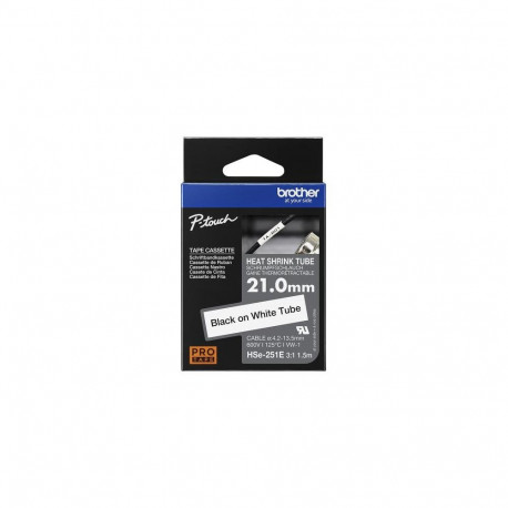 Brother HSE-251E label-making tape Black on white