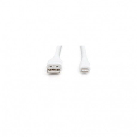Digitus Lightning silicone connection cable, USB-A - Lightning 0.5m, white