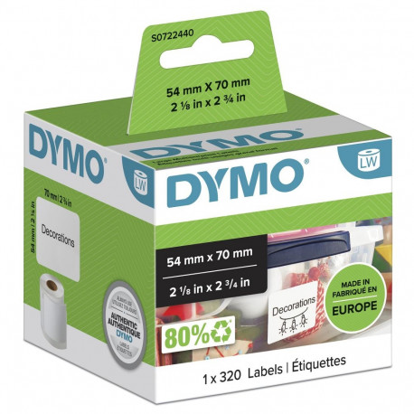 "Dymo LabelWriter - Mehrzwecketiketten Selbstklebend - 54 x 70 mm - (S0722440)"