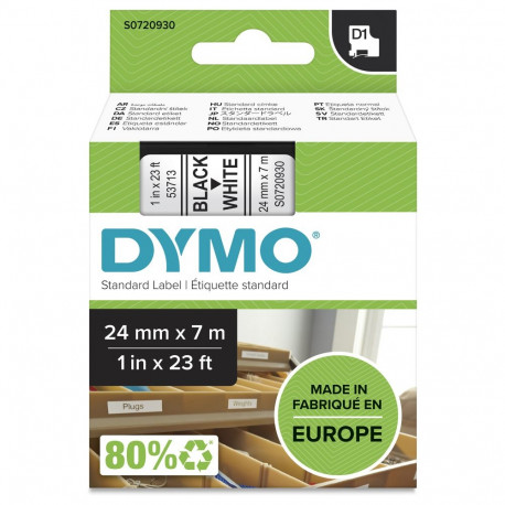 "Dymo LabelWriter - D1 Etiketten Selbstklebend - 24 mm x 7 m - Schwarz auf Weiß - (S0720930)"