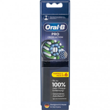 "Oral-B Aufsteckbürsten CrossAction Pro 6er Schwarz"