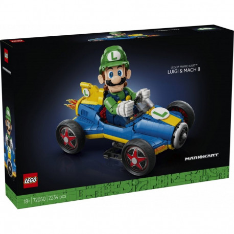 Ehitusklotsid Super Mario 72050 Mario Kart – Luigi ja Mach 8