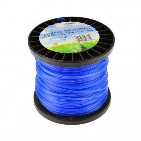 Nylon line 2.4mmx10m blue hexagonal Geko