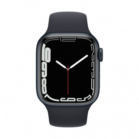 Apple Watch Series 7 GPS, 41mm Midnight Aluminium Case with Sport Band - Regular Midnight