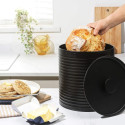 Russell Hobbs RH03269EU7 Ribbed Bread Bin, Black