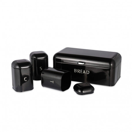 Salter BW14045B Boston 4-Piece Countertop Set, Black