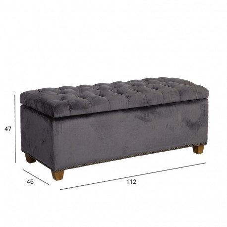Pink HOLMES VELVET 112x46xH47cm, tumehall samet