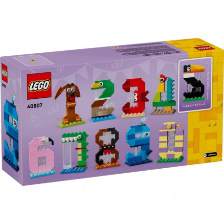Toy Building Set - LEGO 40807 Birthday Numbers 281 Pieces Customizable Display Multi-Color