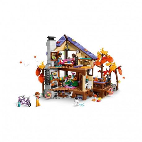 Toy Building Set - LEGO Friends 42705 Cozy Fall Forest Cabin 1229 Pieces, 4 Minifigures, 320 mm Widt