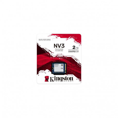 M.2 NVMe SSD - Kingston NV3 2TB 6000 MB/s Read 5000 MB/s Write Black