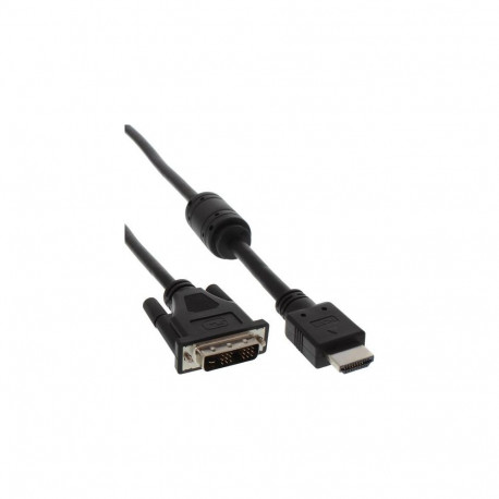 InLine HDMI-DVI Cable 19 Pin male / 18+1 male + ferrite choke black 1.8m