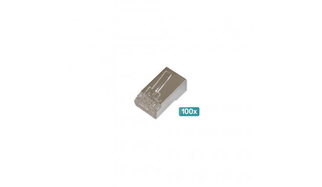Digitus CAT 6 modular plug for round cable, pass through plug - 100 pcs.