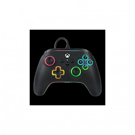 Pult PowerA Advantage juhtmega - Xbox X/S - must, Lumectra RGB valgustusega, USB-C kaabel 3m