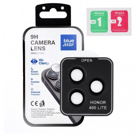 Camera Lens Protector BLUE STAR Easy Install for HONOR 400 LITE black