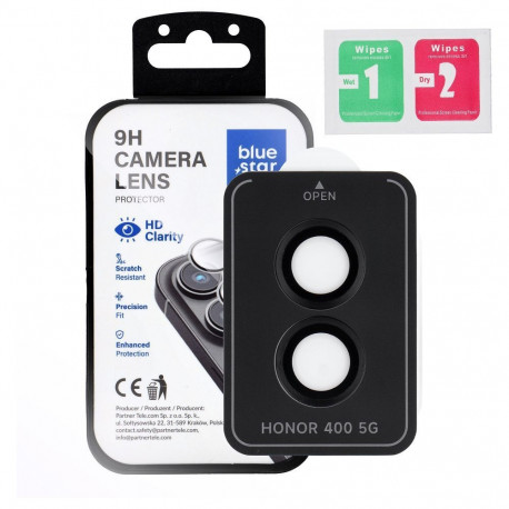 Camera Lens Protector BLUE STAR Easy Install for HONOR 400 black