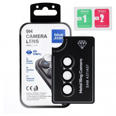 Camera Lens Protector BLUE STAR Easy Install for SAMSUNG A57 black