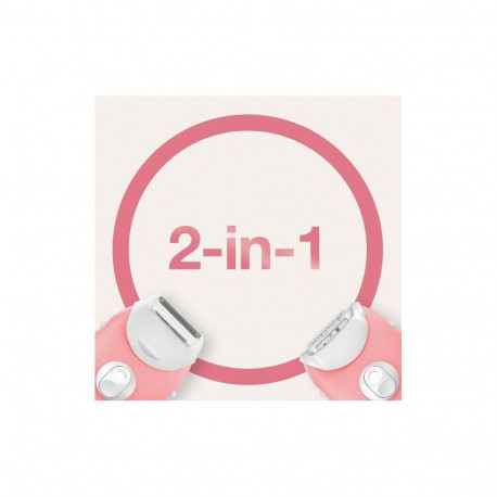 Epilator - Braun Silk-épil 3 SE3-277, 40 MicroGrip Tweezers, Cordless, White and Pink