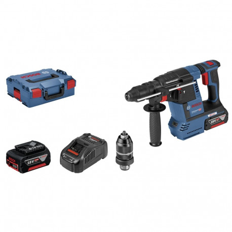 Akku-Bohrhammer GBH 18V-26 F Professional, 18Volt (blau/schwarz, 2x Li-Ionen Akku 5,0Ah, in L-BOXX)