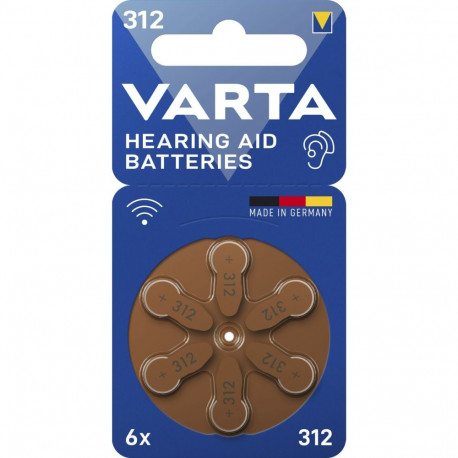 Kuuldeaparaadi patareid 312 PR41 zinc air, 6tk