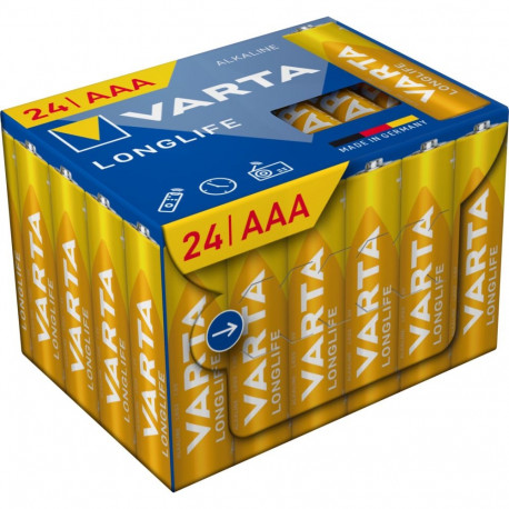 Longlife Batterie LR03 Box, AAA (Micro) (24 Stück)
