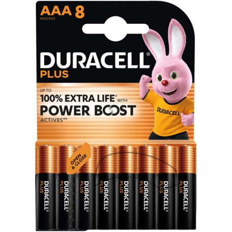 Plus Alkaline Batterie, Micro AAA LR03 1,5V, Extra Life (8 Stück, AAA (LR03))