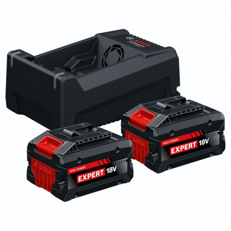 EXPERT starterkomplekt 2x EXBA 18V-55 + kahepingeline laadija GAL 12V/18V-80 2x li-ion aku 5,5Ah AMP