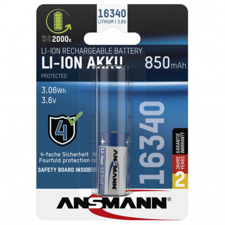aku 16340 Li-Ion 850mAh