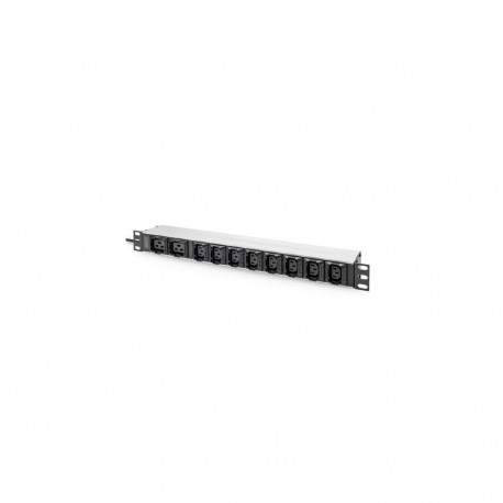 Digitus Socket strip with aluminum profile, 10-way, 2 m supply cable, IEC C20 plug