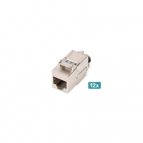 Digitus CAT 8.1 Keystone module, shielded, tool-free mounting connection - 12 pcs.