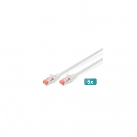 Digitus CAT 6 S/FTP patch cable, 5 pieces
