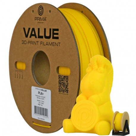 PLA + filament PrimaValue 3D printerile, Kollane, 1.75mm, 1kg