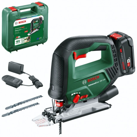 Akku-Stichsäge AdvancedSaw 18V-140, 18Volt (grün, Li-Ionen Akku 2,0Ah, Koffer, POWER FOR ALL ALLIANC