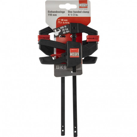 2x ühekäelised klambrid EZS11-4 110/40, must/punane