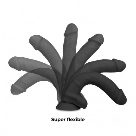 COCK MILLER dildo COCKSIL tihedast silikoonist liigendatav 24cm, must