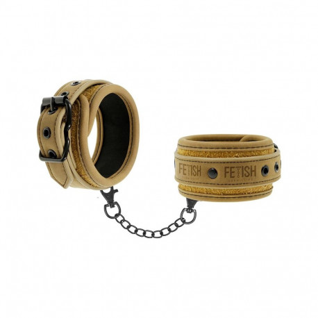 FETISH SUBMISSIVE ORIGEN - VEGAN LEATHER HANDCUFFS WITH NEOPRENE LINING