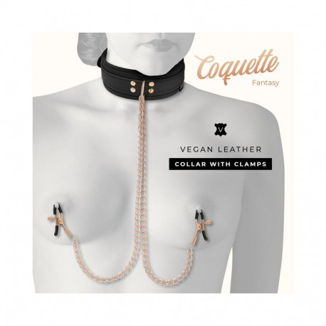 COQUETTE CHIC DESIRE - FANTASY NIPPLE CLAMP NECKLACE WITH NEOPRENE LINING