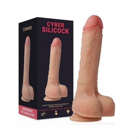 CYBER SILICOCK dildo CONNOR ülirealistlik pehme vedelsilikoonist 20.5cm -O- 3.7cm