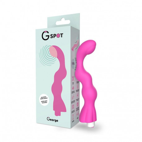 G-SPOT vibraator GEORGE kummist, roosa