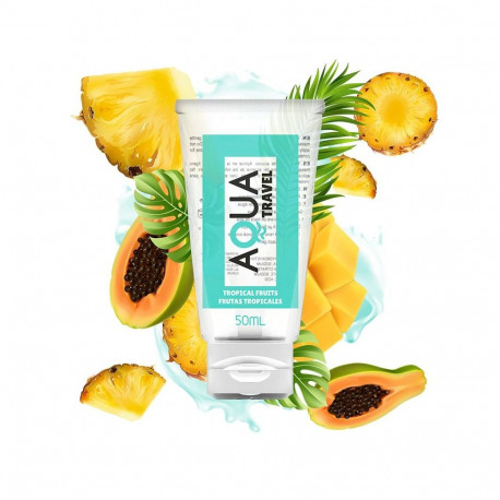 AQUA TRAVEL - FLAVOUR WATERBASED LUBRICANT TROPICAL FRUITS - 50 ML