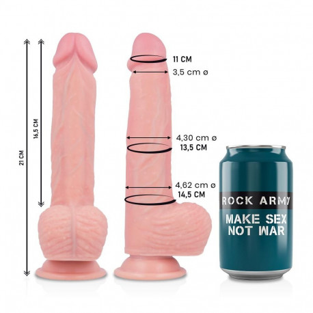 ROCKARMY dildo SPITFIRE 21CM-O-4.62CM kvaliteetne realistlik vedelast silikoonist