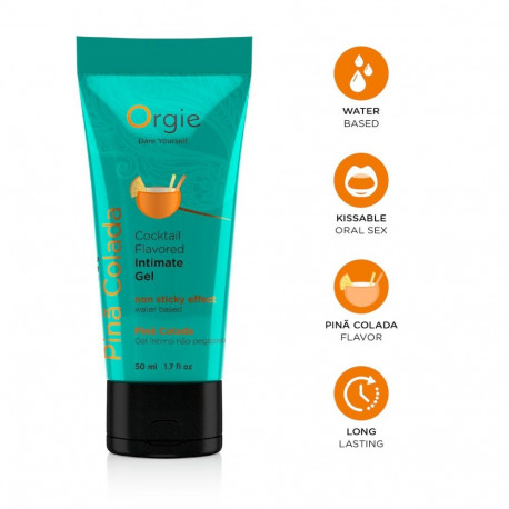 Lube Tube veepõhine suudeldav intimgeel cocktail pina colada 50ml
