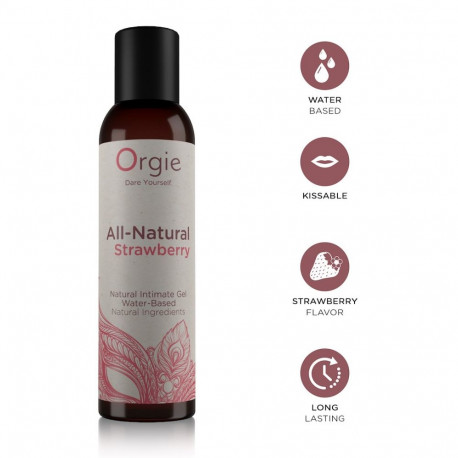 Orgie All - Natural Strawberry Kissable Natural Water-Based Intimate Gel