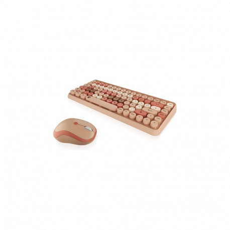 "KeySonic Desktop-Set KSKM-5200M-RF (DE) Wireless sand/creme"