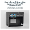 "Wandmontage Server Rack mit Fachboden - 4HE - Anpassbar von 30,5 cm - 45,7cm"