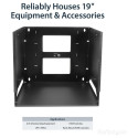 "Wandmontage Server Rack mit Fachboden - 4HE - Anpassbar von 30,5 cm - 45,7cm"