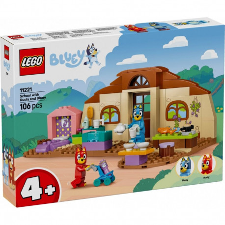 Blocks Bluey 11221 School with Rusty and Bluey