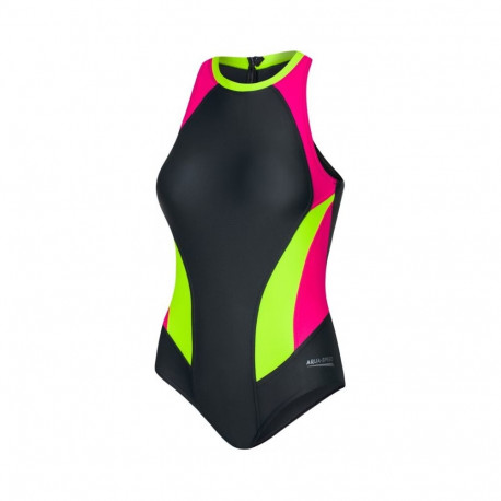 Ujumistrikoo Aqua-Speed Nina hall/roosa/roheline